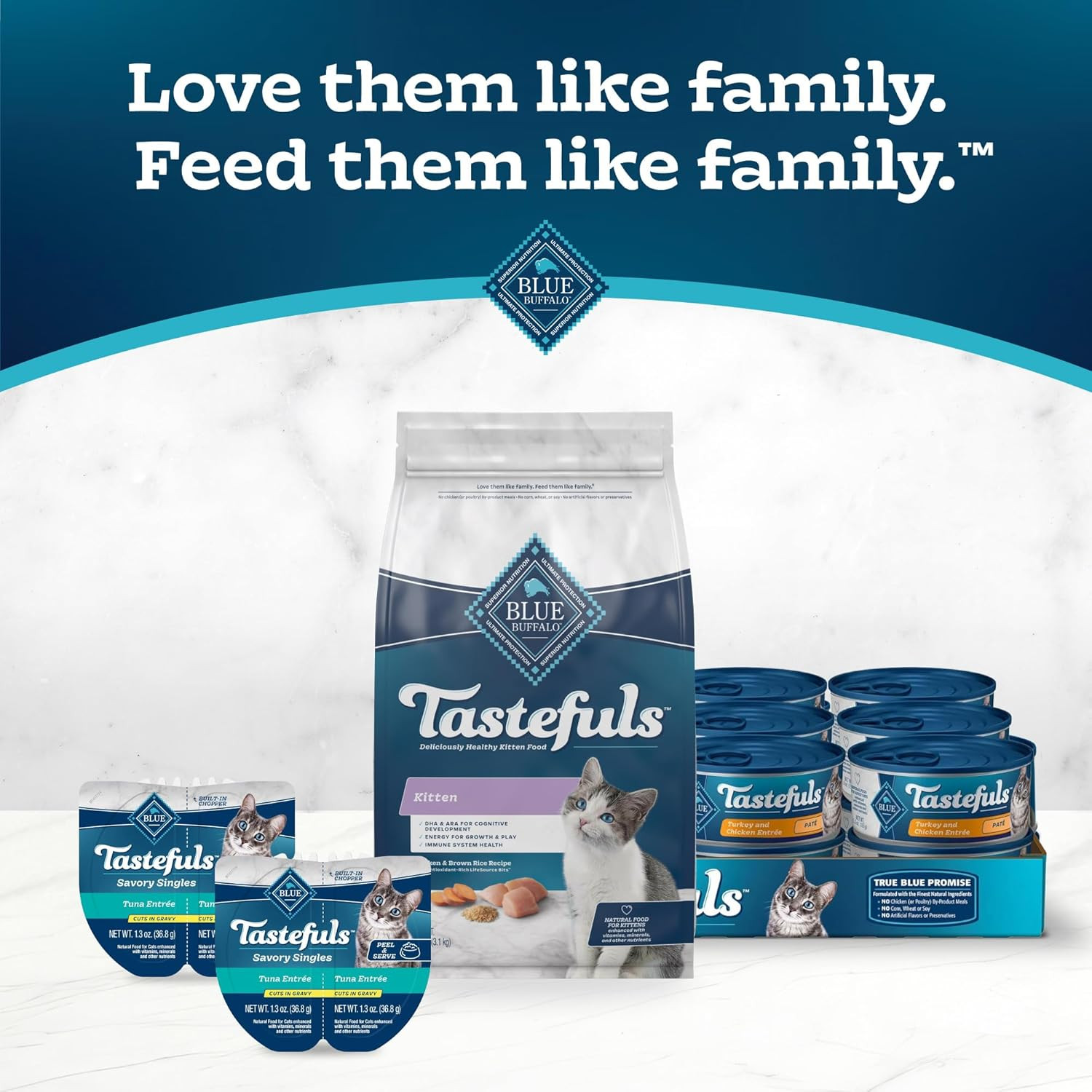 Tastefuls Kitten Natural Dry Cat Food, Chicken 7Lb Bag
