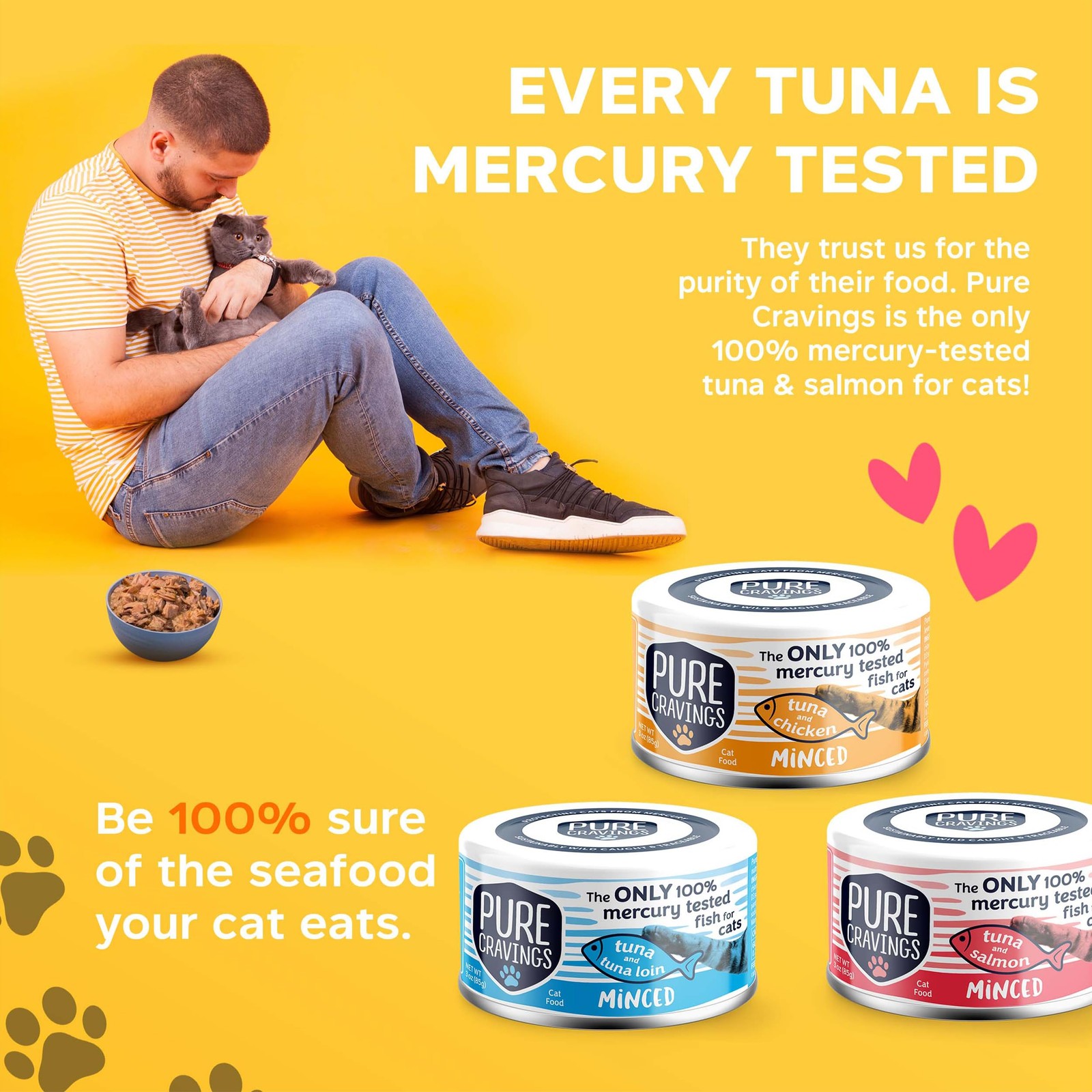 Pure Cravings Minced Tuna Wet Canned Cat Food, 100% 3 Ounce (Pack of 12)