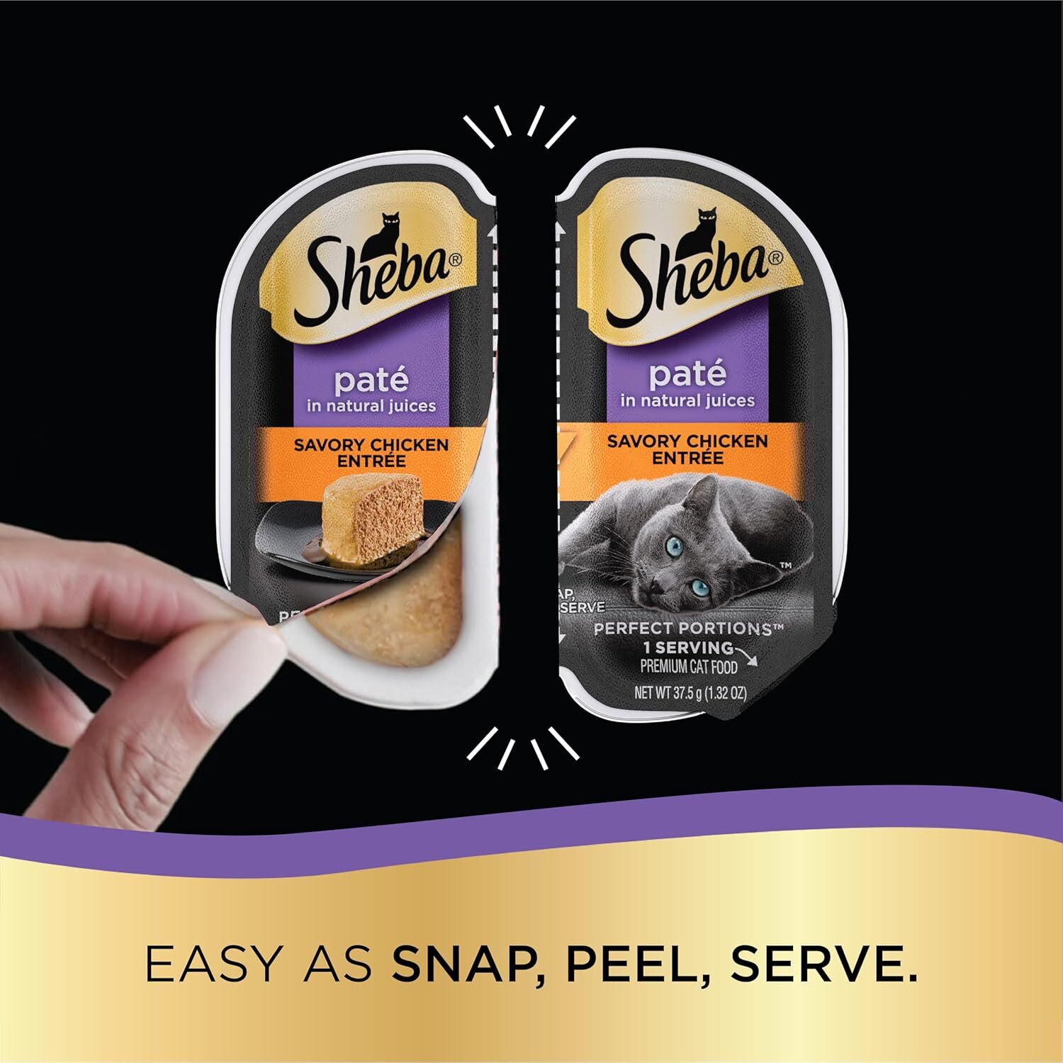Sheba Perfect Portions Wet Cat Food Trays, Variety Pack 96 Servings., 2.6 oz.
