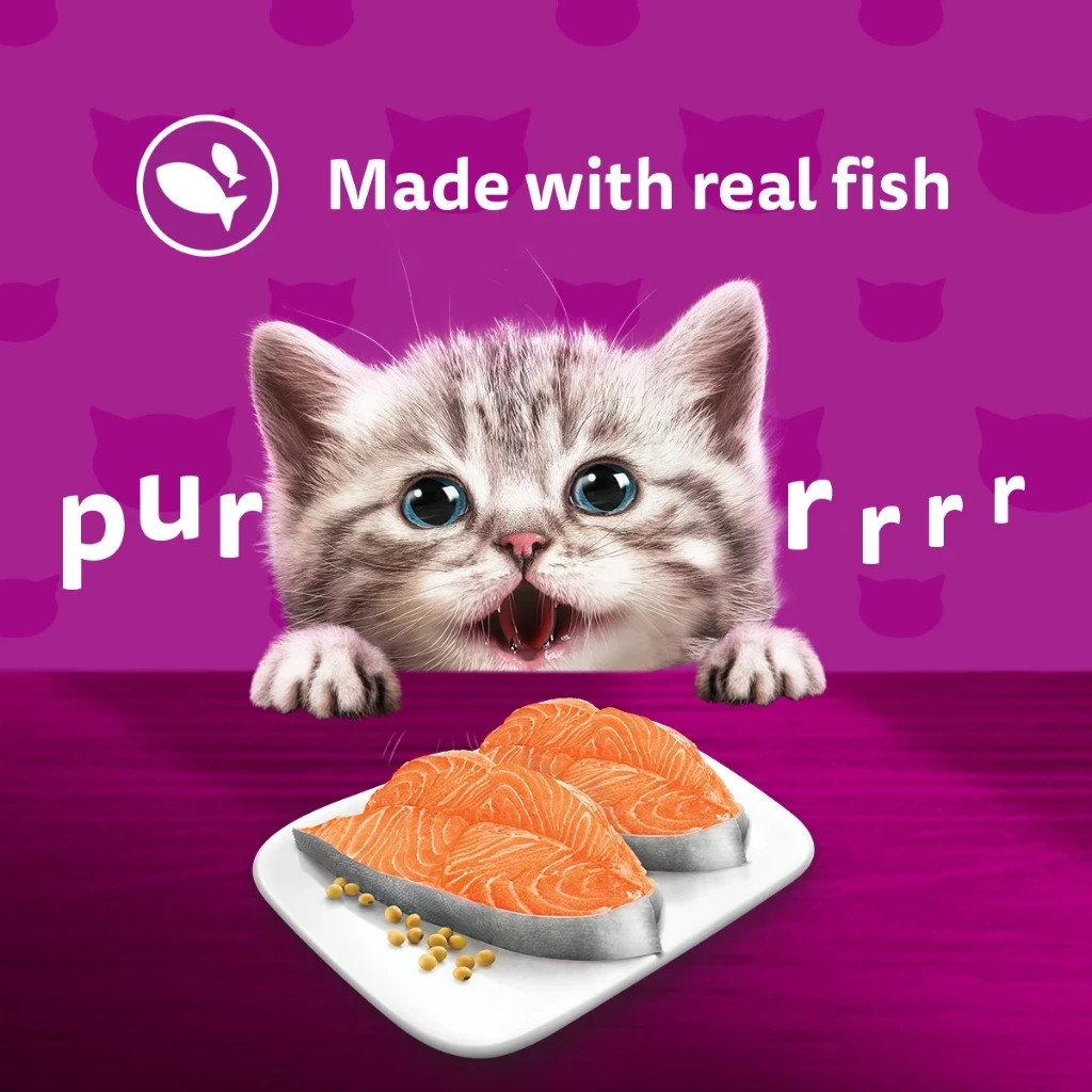 WHISKAS POUCH WET CAT FOOD FOR JUNIOR CATS– SALMON 80G (12 PACKS) –FREE SHIPPING