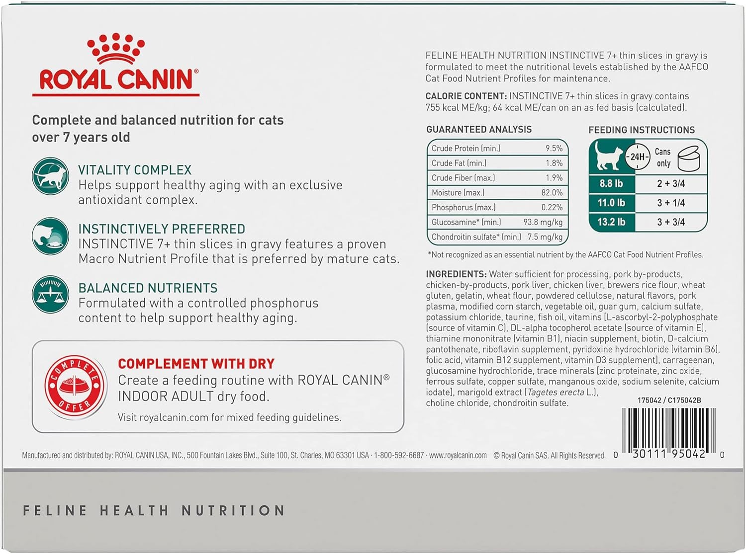 Royal Canin Instinctive 7+ Years Thin Slices in Gravy 3 Ounce (Pack of 12)