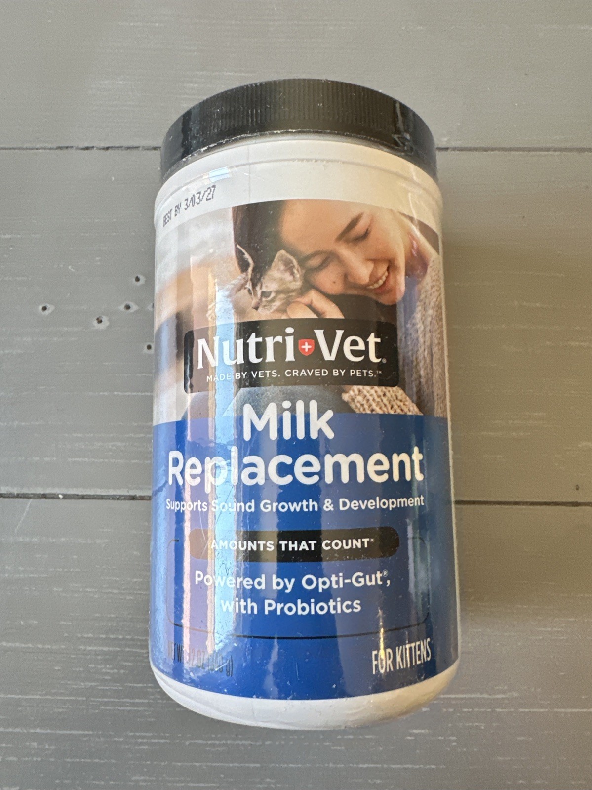 Nutri-Vet Milk Replacement For Kittens 12 Oz Probiotics Formula 3/27
