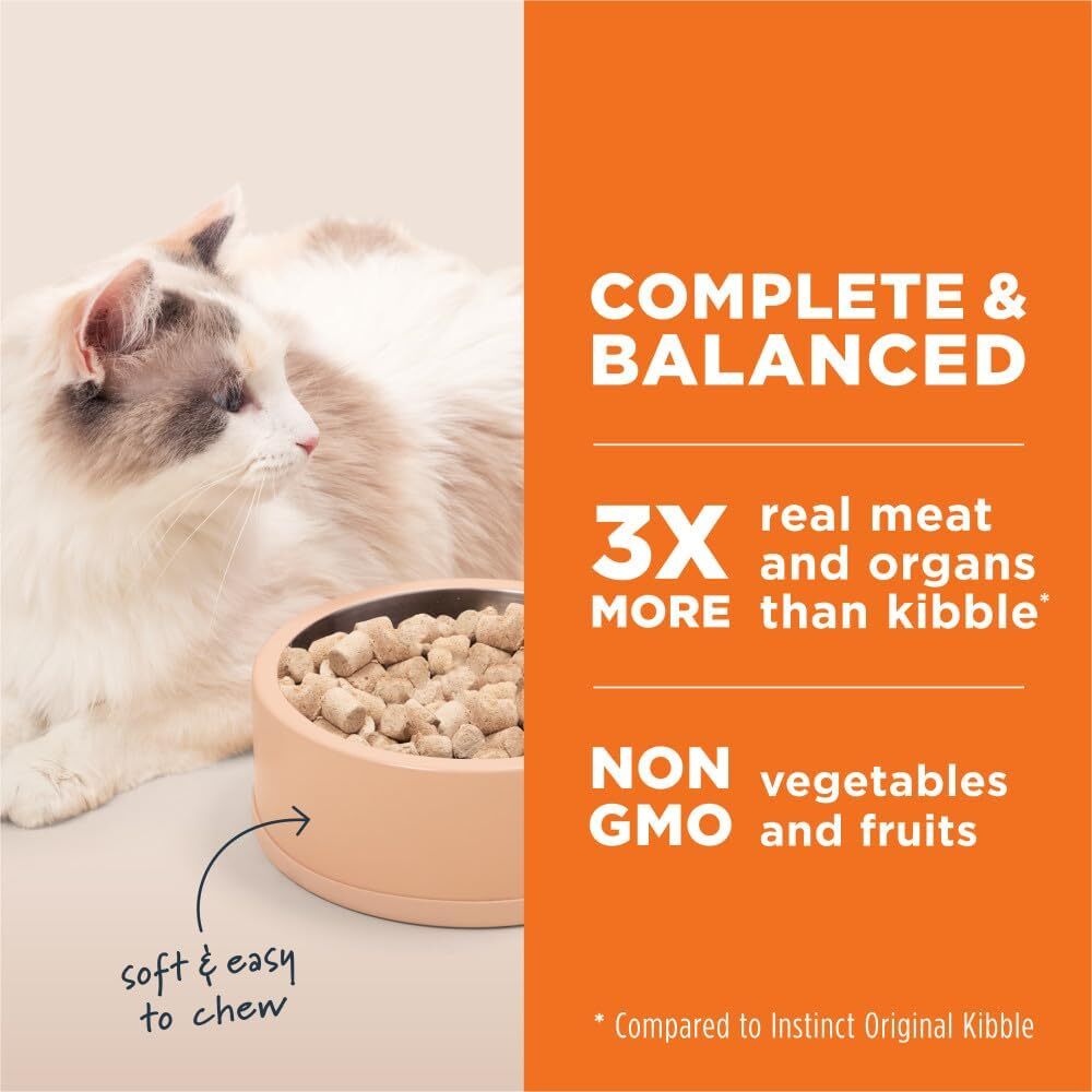Freeze Dried Raw Meals, Natural Dry Cat Food, Grain Free – Cage Free Chicken, 9.