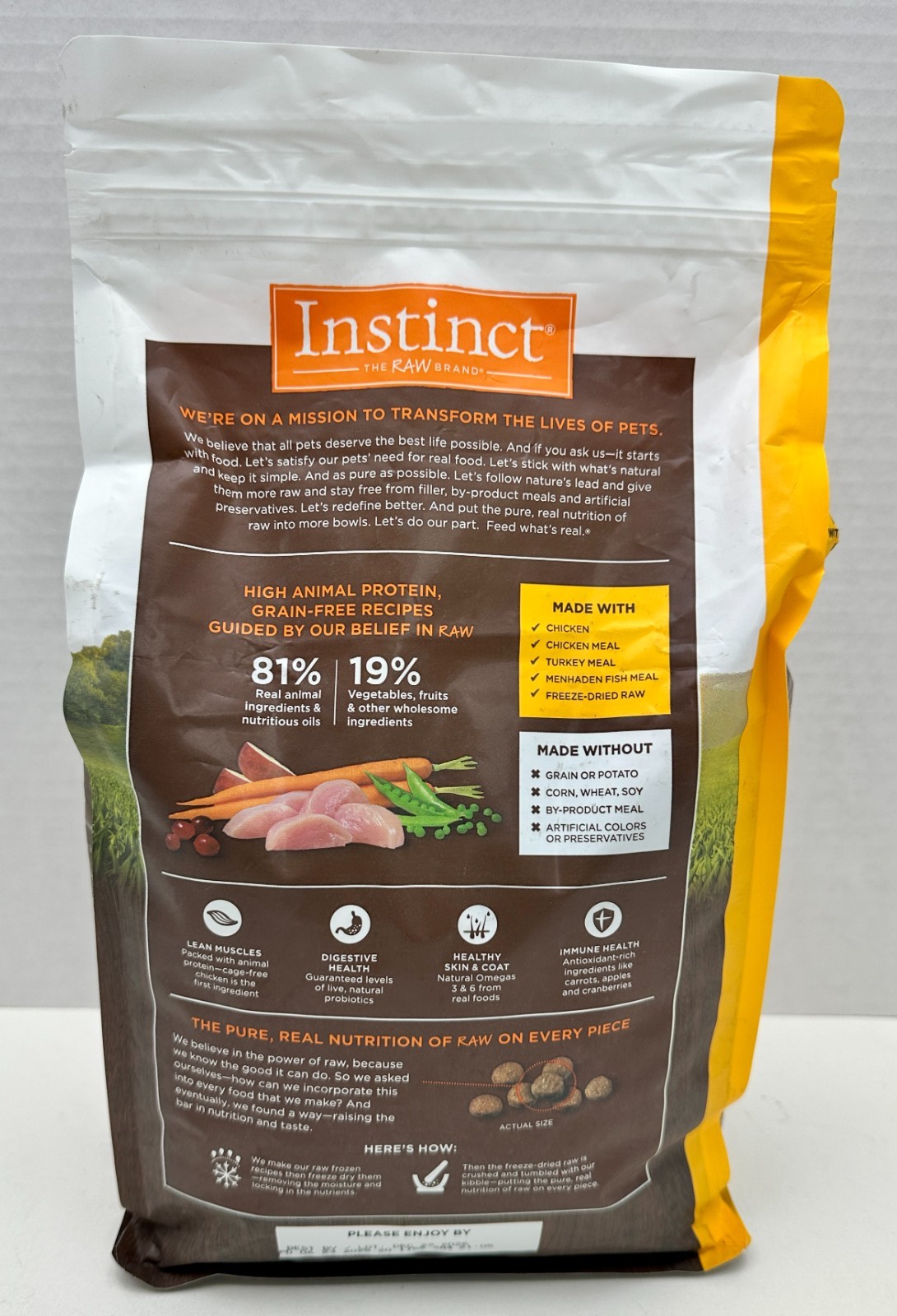 Instinct Original Grain Free Real Chicken Dry Cat Food 5lb Bag