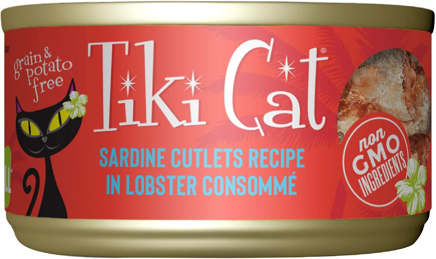 TIKI PETS Tiki Cat Grill Wet Cat Food, Sardine Cutlets in Lobster Consomm?, 2.8