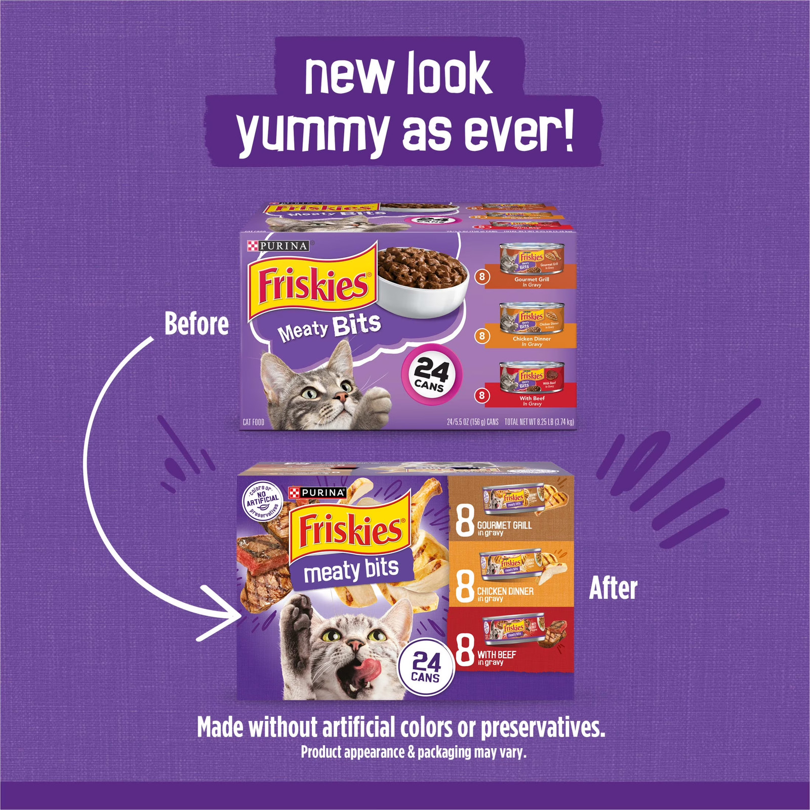 Meaty Bites Variety Pack Wet Cat Food, 5.5 Oz Cans, 24 Pack