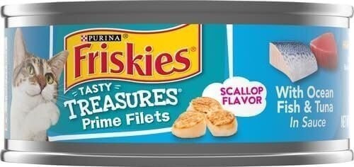 Friskies Canned Tasty Treasures Cat Food, Ocean Whitefish, Tuna And Cheese,…