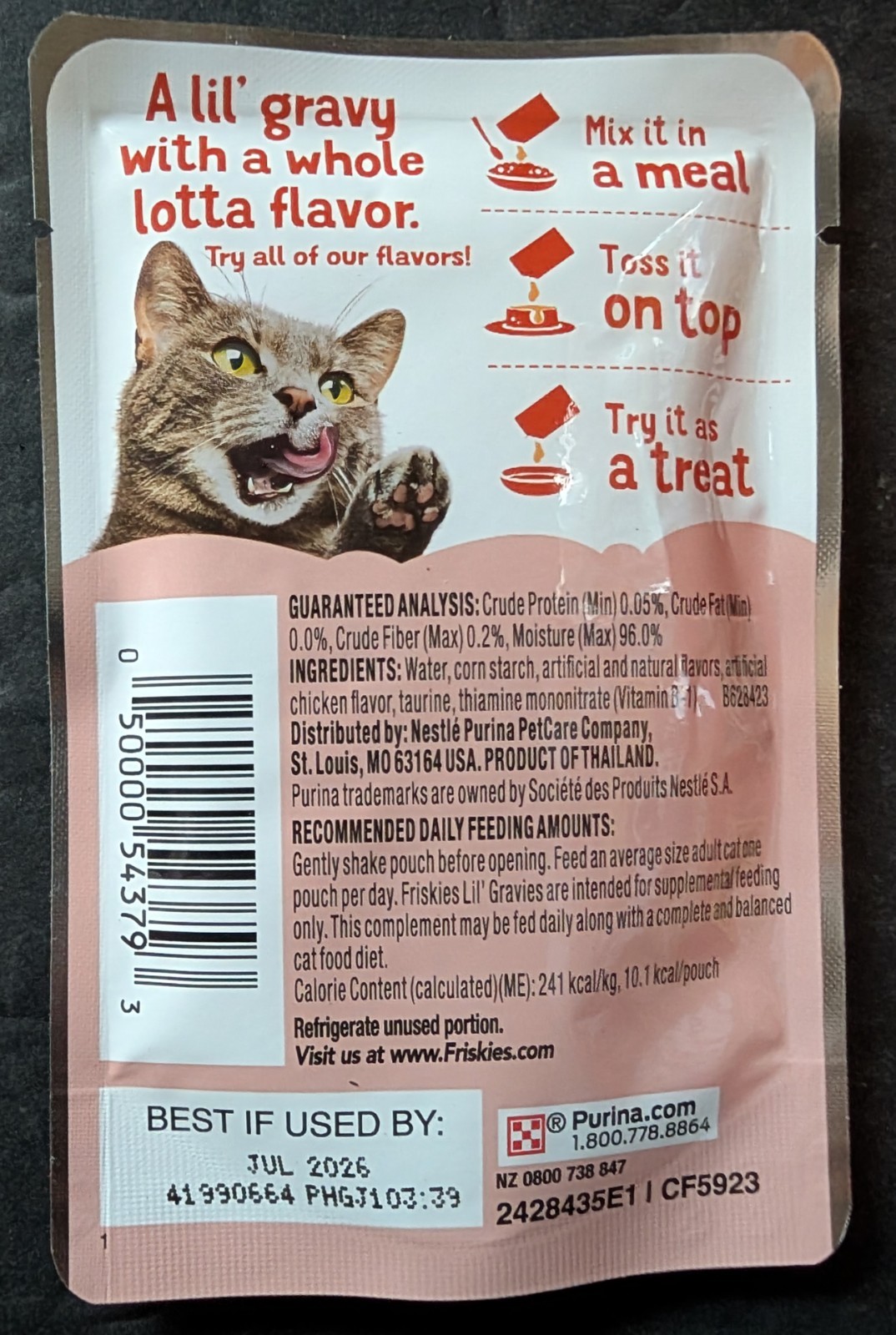 🐈🐈Friskies Lil Gravies Roasted Beef Flavor 16 Packs 1.55 oz Each 🐈🐈
