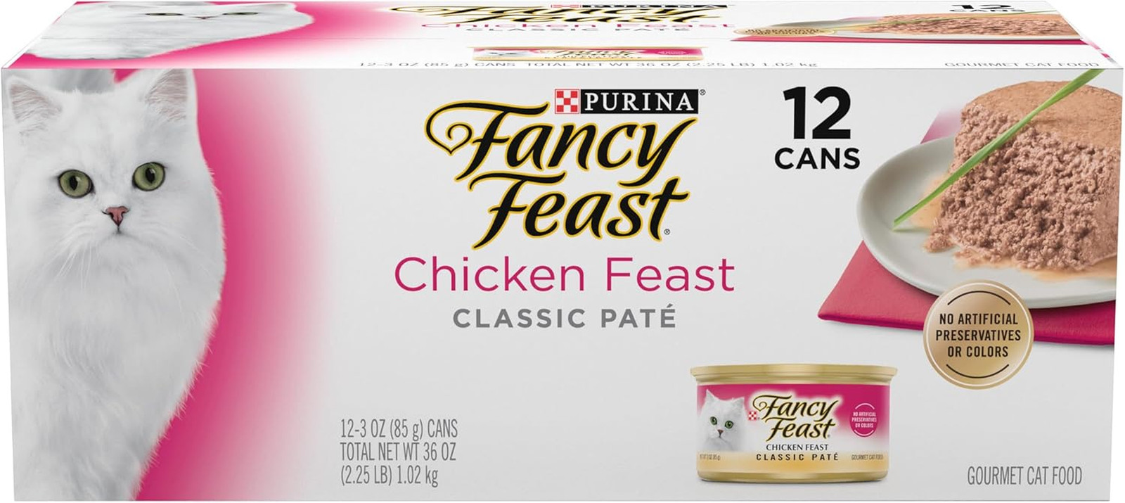 Chicken Feast Classic Pate Collection Grain Free Wet Cat Food Multi-Pack – (2 Pa