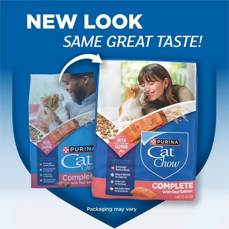 High Protein Dry Cat Food W/ Real Salmon Essential Nutrients All Life Stages New