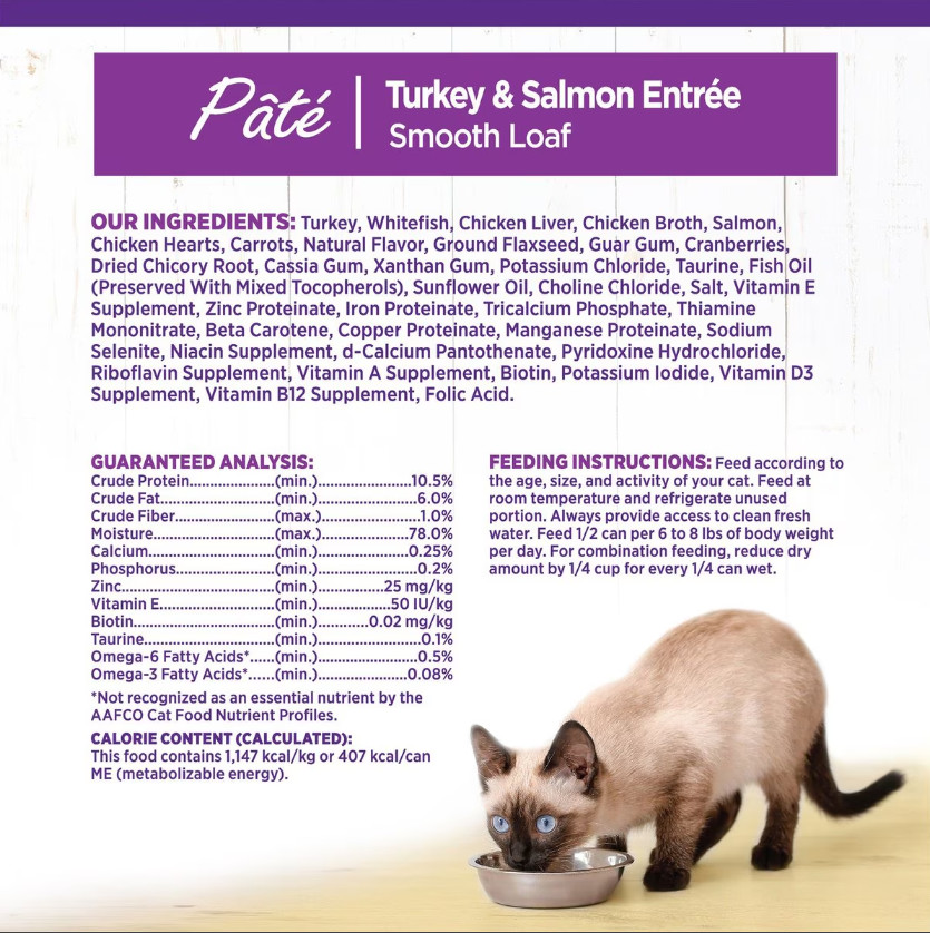 Wellness Complete Health Turkey & Salmon Pate Grain Free Wet Cat Food, 12 x 12oz