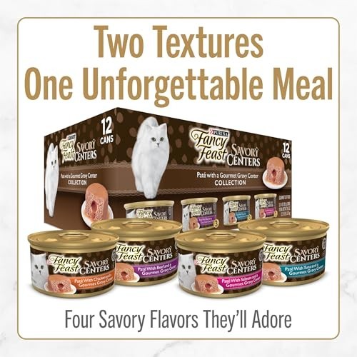 Savory Centers Wet Cat Food Variety Pack – Chicken, Salmon, Beef & Tuna Pate – 2