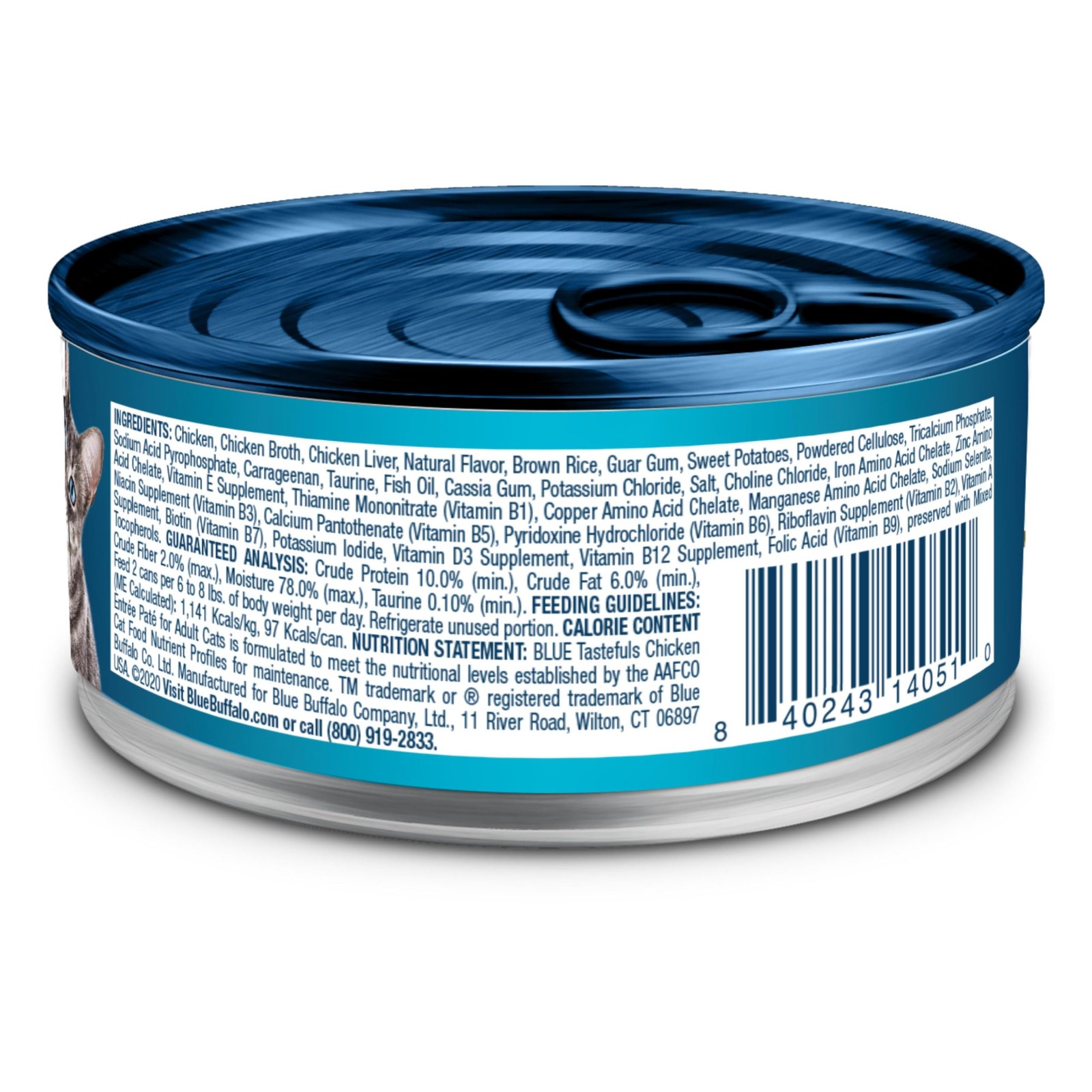 Blue Buffalo Tastefuls Chicken Paté Wet Cat Food, 3 oz, 3 Ounce (Pack of 24)