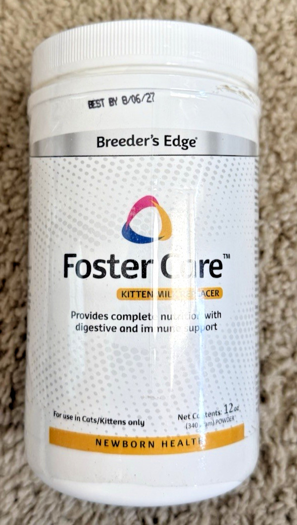 Breeder’s Edge Foster Care Powdered Milk Replacer for Kittens 12 oz EXP 8/06/27