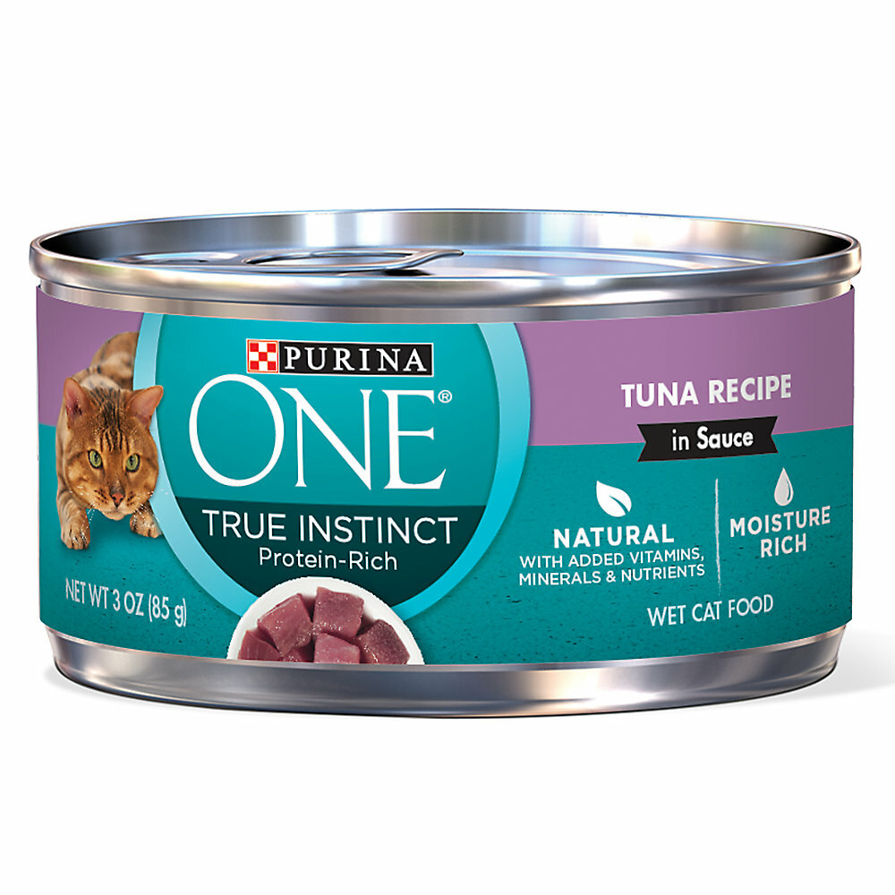 Purina One True Instinct Natural Wet Cat Food In Sauce or Gravy, 3 oz, 24 Cans ✅