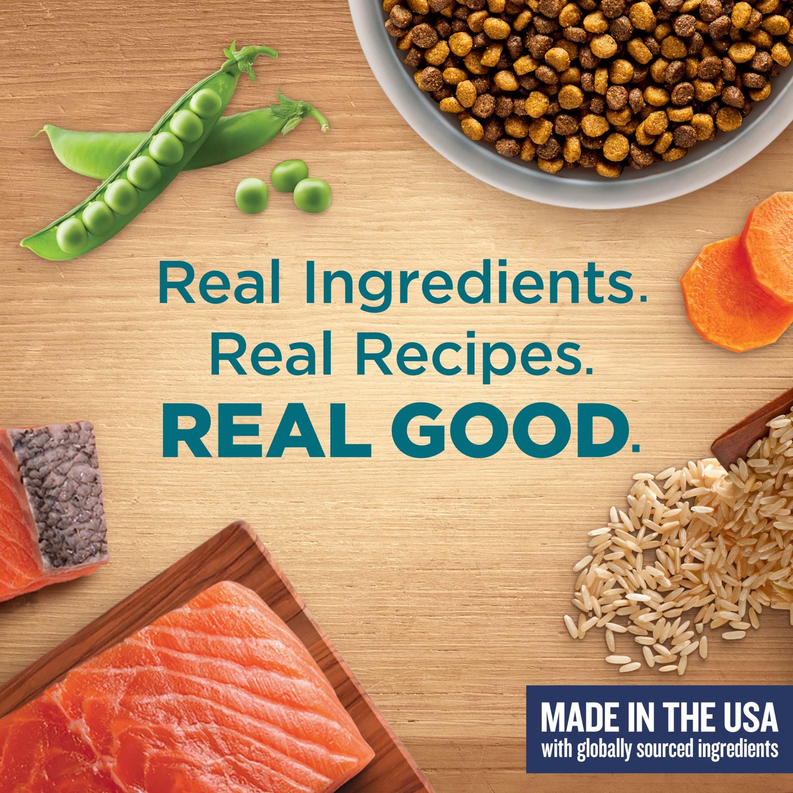 Nutrish Real Salmon Brown Rice Recipe Dry Cat Food, 14 lb. Bag, Packaging May
