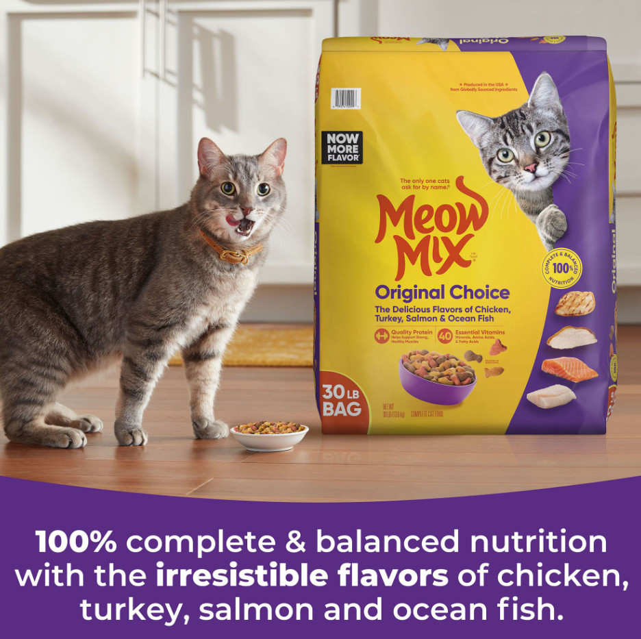 (2 pack) Meow Mix Original Choice Dry Cat Food, 30 lb. Bag