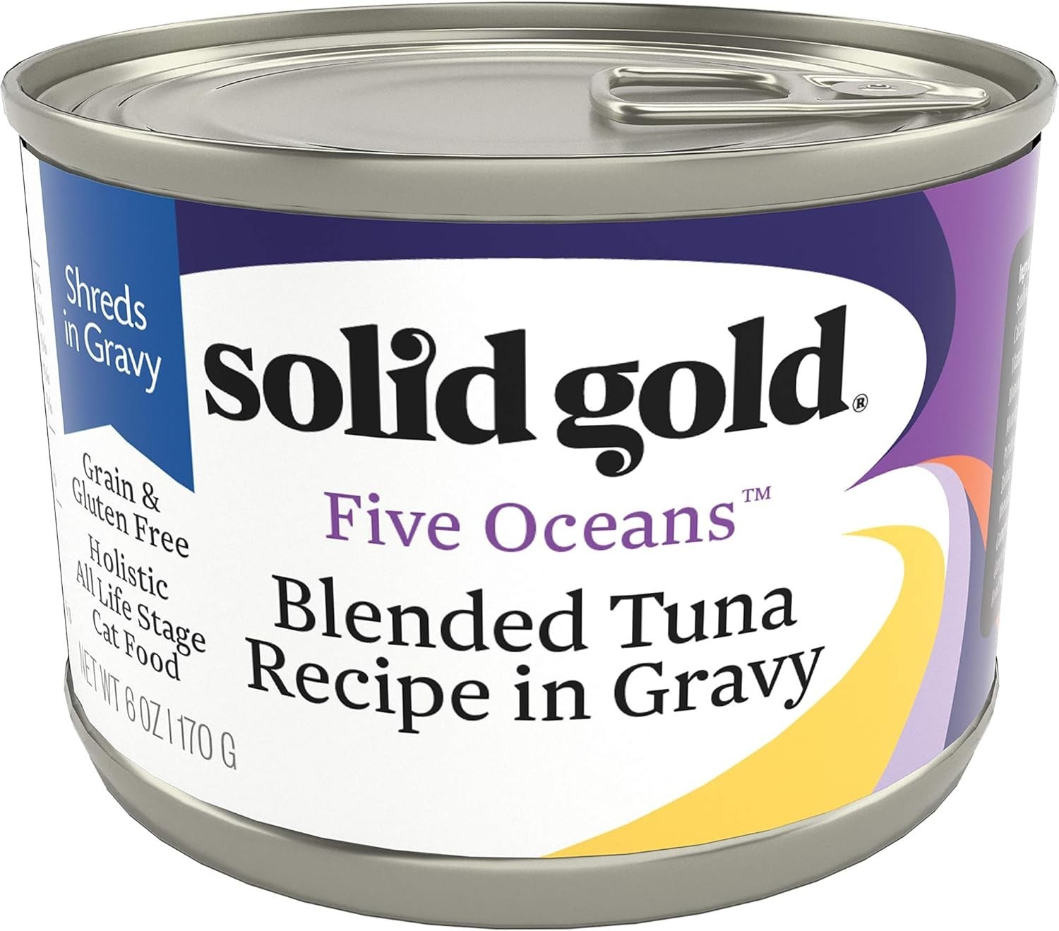 16 Pack Solid Gold Five Oceans Blended Tuna Wet Cat Food in Gravy