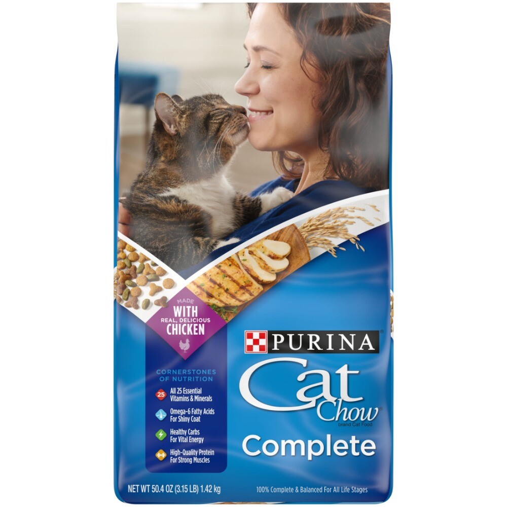 Purina Cat Chow Complete, Dry Cat Food, Chicken, 20 lb Bag