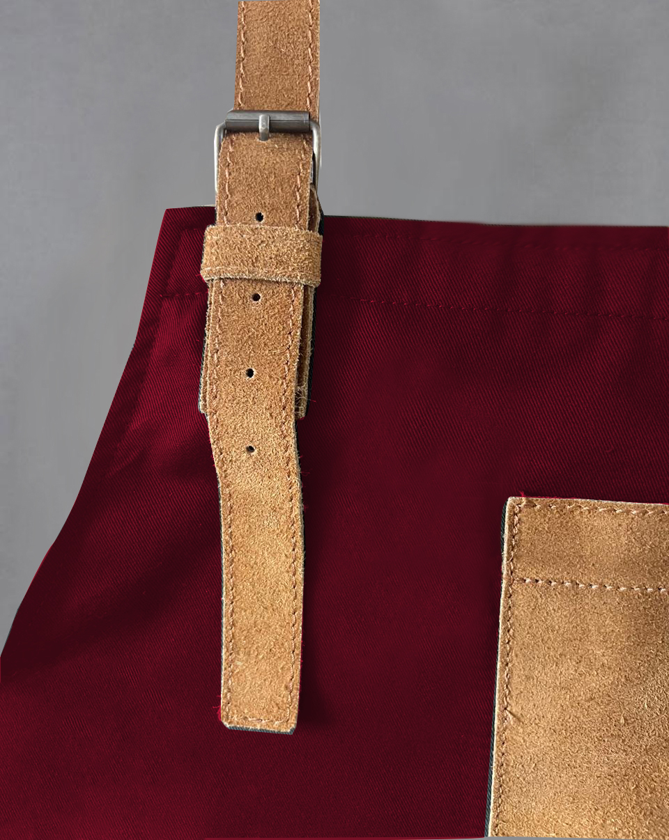 Delantal Gabardina Vino - Imagen 3
