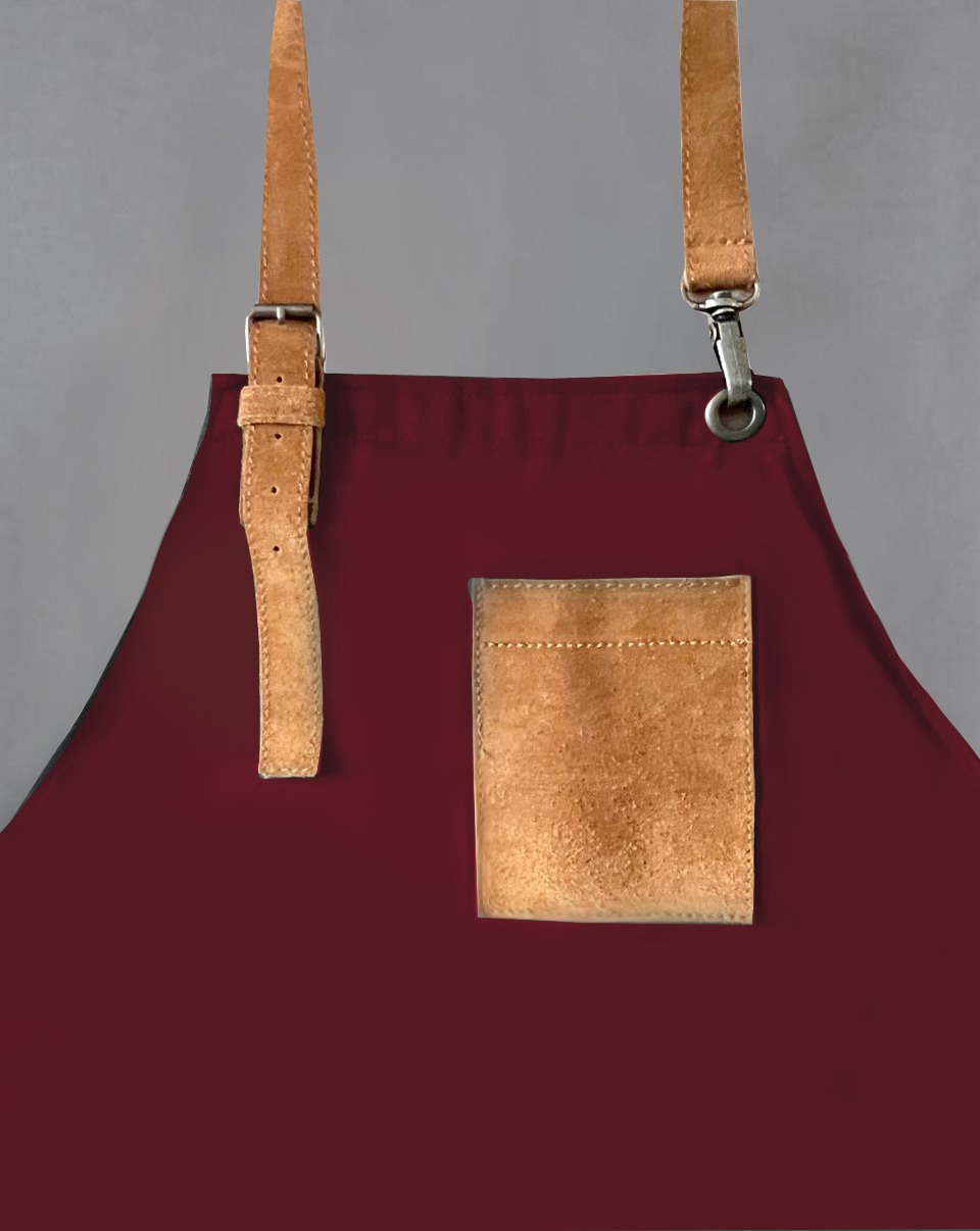 Delantal Gabardina Vino - Imagen 2